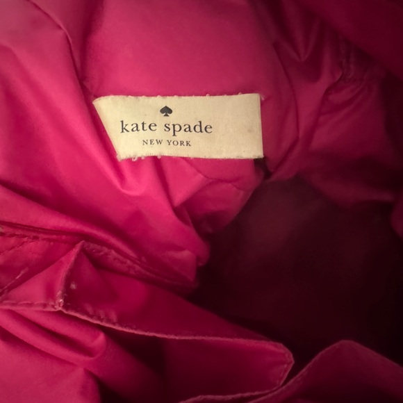 kate spade Black Nylon Tote with Light Tan Trim and Front Pockets - Picture 6 of 11